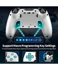 Nbcp Wireless 5th Gen Elite PS4 Controller, 1200mAh Battery, Dual Motors, 6-Axis Gyro, 3.5mm Audio Jack, Turbo Mode, Compatible with PS4/Pc