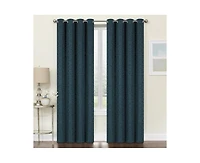 Kate Aurora Regency Collection Raised Jacquard Damask Grommet Top Curtains - 52 in. W x 84 L