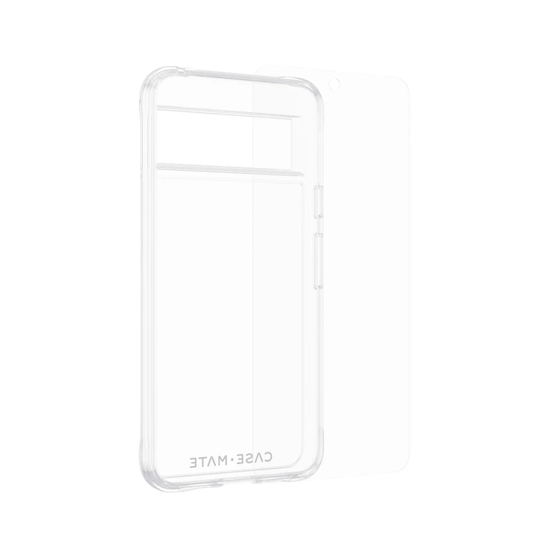 Case-Mate Protection Pack Tough Case and Glass Screen Protector for Google Pixel 8-Clear