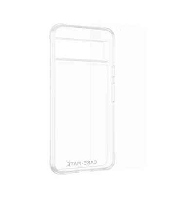 Case-Mate Protection Pack Tough Case and Glass Screen Protector for Google Pixel 8-Clear