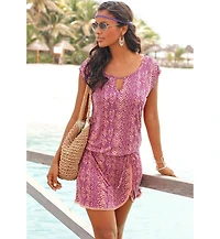 Lascana Women's Crochet Hem Dress