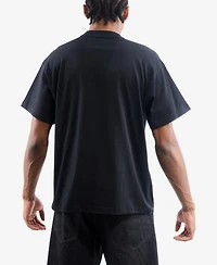 Heads Or Tails Men's Oversized Rhinestone Graphic T-Shirt