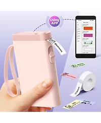 Polono Label Maker Machine with Tape, P21-a Bluetooth Label Printer, Wireless Mini Label Makers with Multiple Templates for Organizing, Office, Home