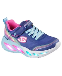 Skechers Little Girls-Lights: Cosmic Glow - Rainbow Dream Stay-Put Closure Casual Sneakers from Finish Line