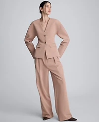 Kenneth Cole Women's High-Rise Pleat Detail Pants