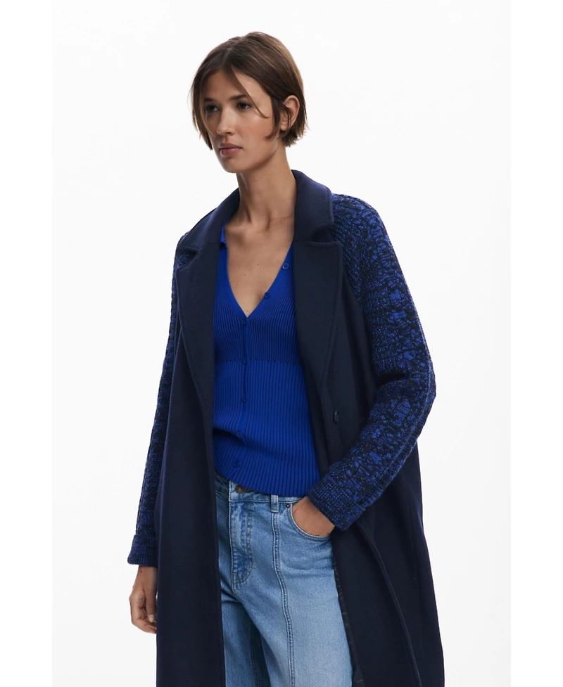 Desigual Women's Combined wool coat