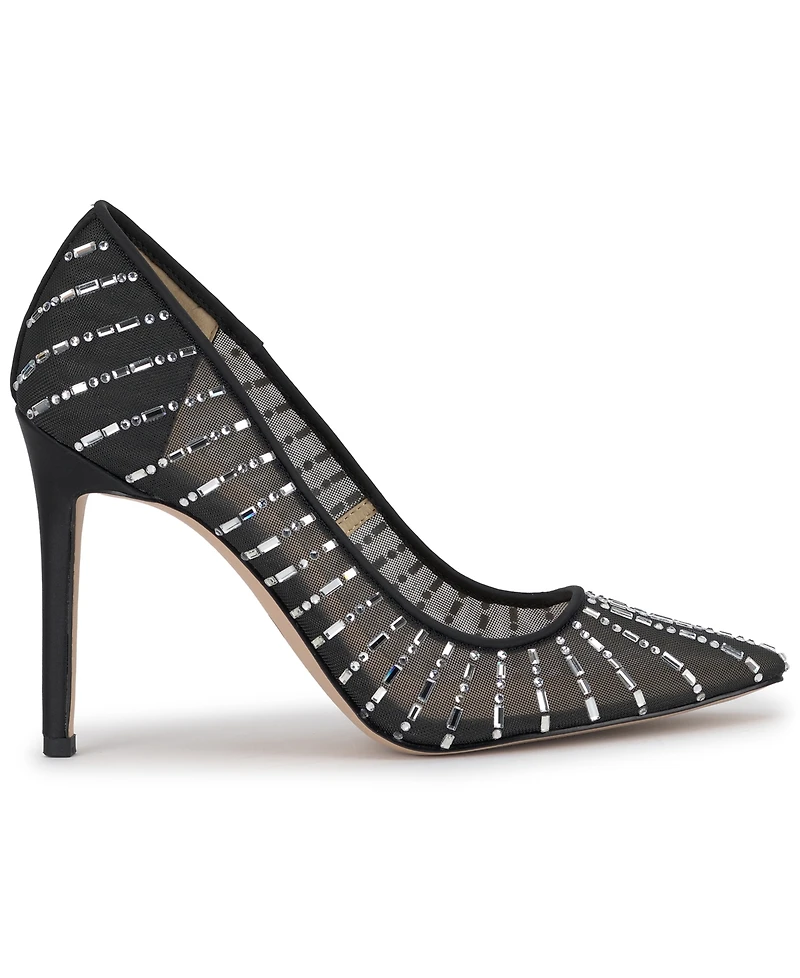 Jessica Simpson Women's Piviano Rhinestone Mesh Pumps
