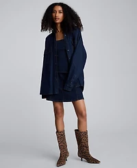 Kenneth Cole Women's Button Up Oversized Shirt