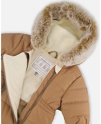 Deux par Baby Boys or Girls One-Piece Layette Snowsuit Designed for Car Seat Chanterelle