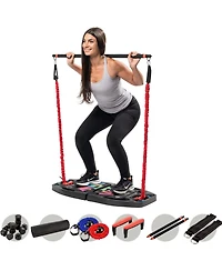 Lifepro Portable Home Gym Push-Up Board with Resistance Bands – Full Body Workout Kit for Strength Training at Home