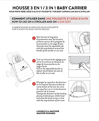 Deux par Deux Baby Unisex 3-In-1 Multifunction Cover for Car Seat, Stroller, and Baby Carrier In Off-White - Baby