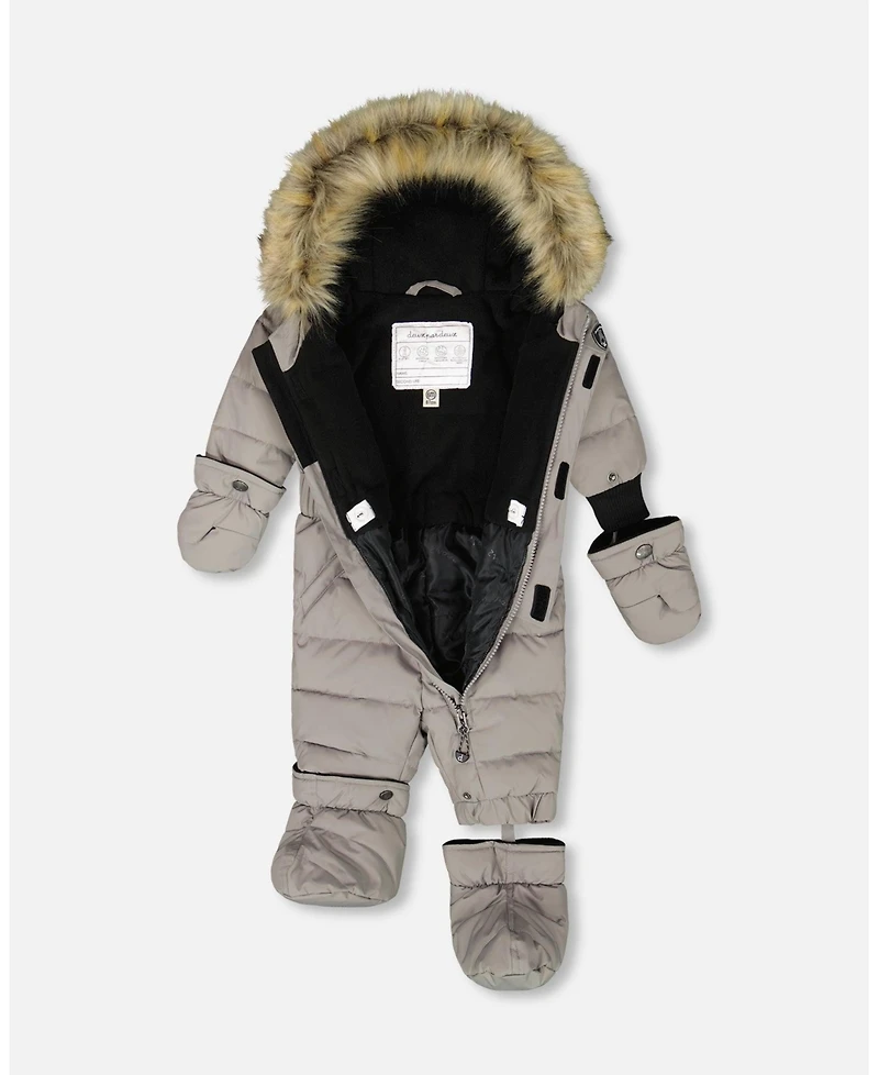 Deux par Toddler Unisex One-Piece Original Puffy Snowsuit Gray - Baby|Toddler