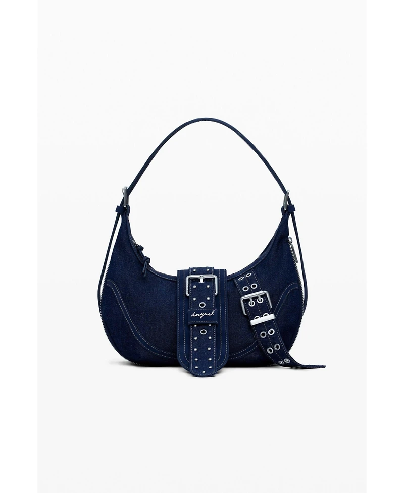 Desigual Women's Medium denim bag with buckles