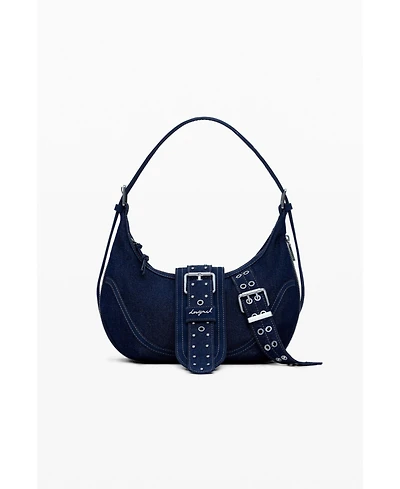 Desigual Women's Medium denim bag with buckles