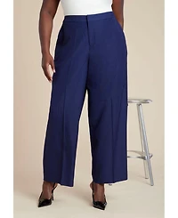Eloquii Women's Pinstripe Trouser