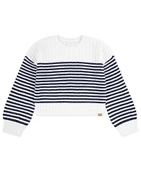 abercrombie kids Girls Striped Crewneck Sweater