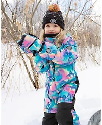 Deux par Girl One-Piece Play Snowsuit Rainbow Heart Print - Child