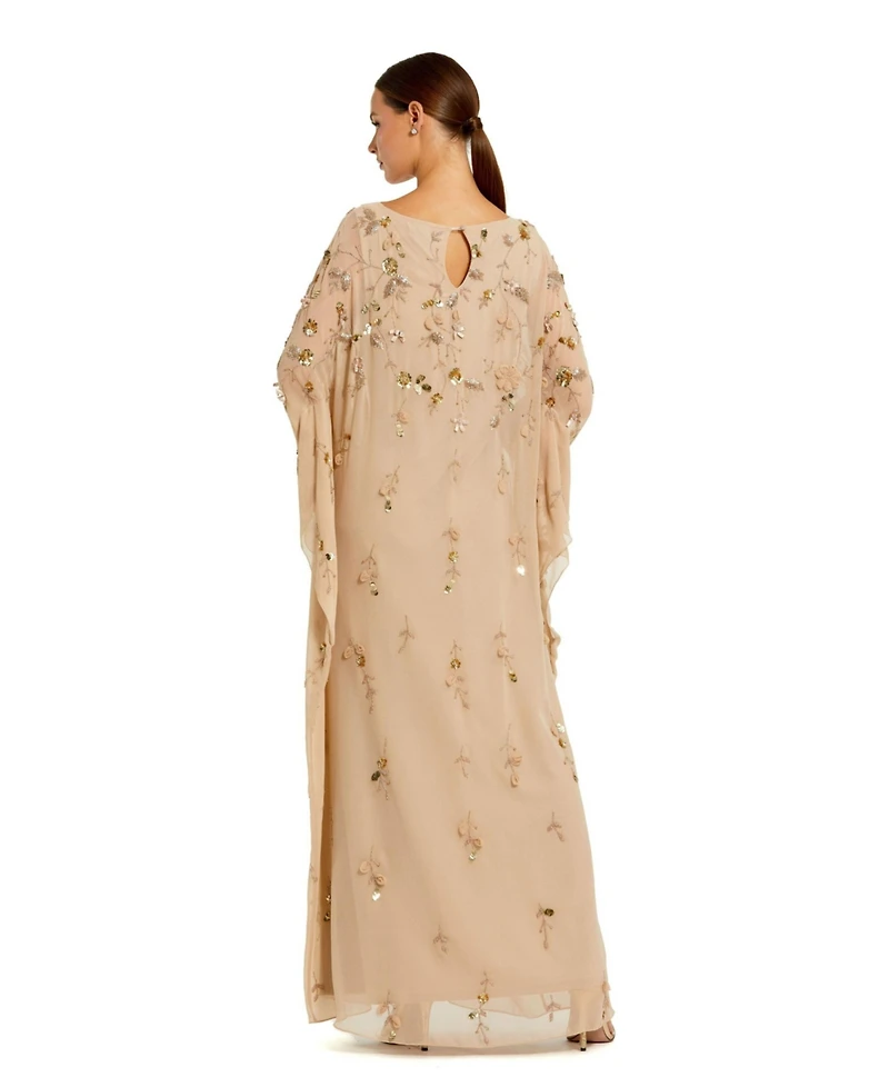 Mac Duggal Women's Floral Embellished Trapeze Dress