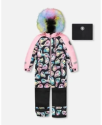 Deux par Girl One-Piece Play Snowsuit Smiley Face - Child
