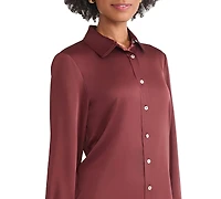 Jones New York Women's Collared Long Sleeve Top