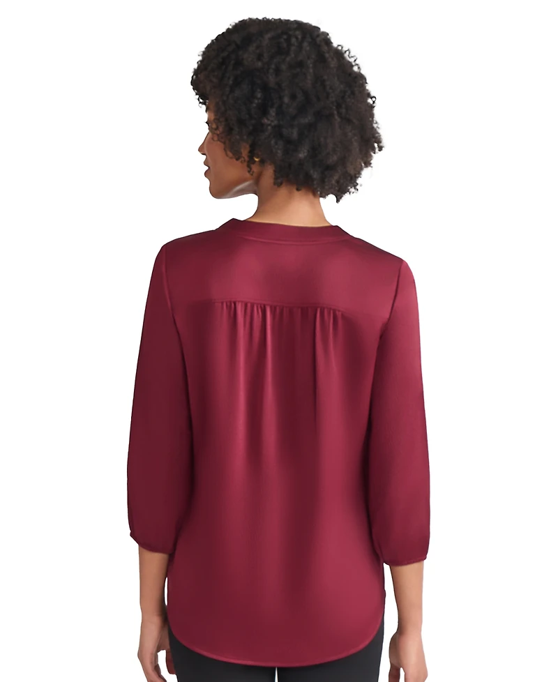 Jones New York Women's V-Neck 3/4 Sleeve Top