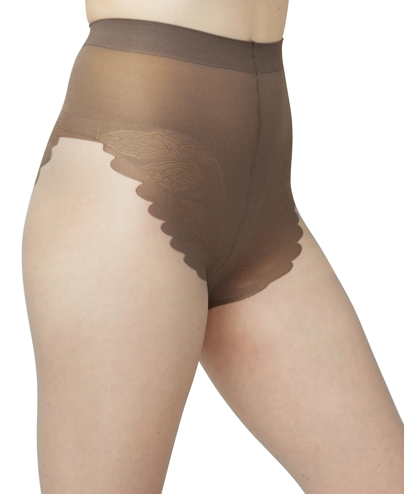 Hue Women's French Lace Control Top Pantyhose U5970N