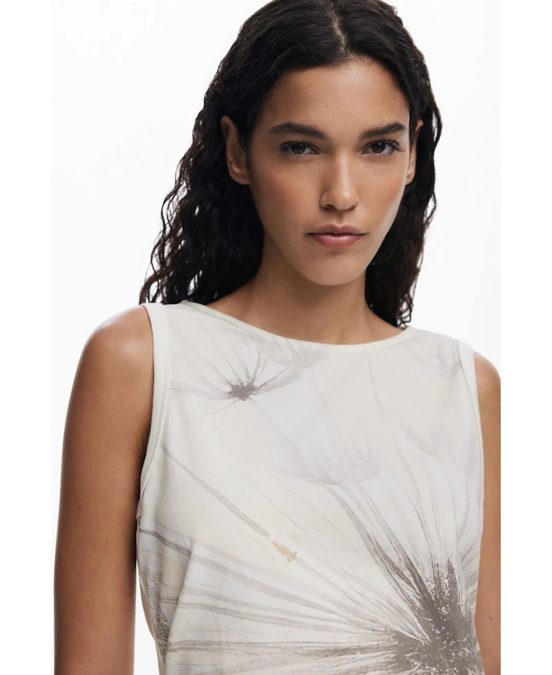 Desigual Women's Dandelion tie T-shirt