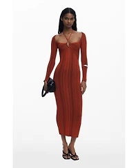 Desigual Women's Fitted dress with a crossover neckline