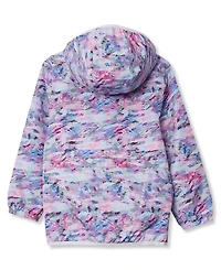 Lands' End Girls Waterproof Hooded Packable Rain Jacket