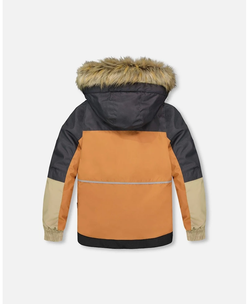 Deux par Boy Two-Piece Play Snowsuit with Colorblocked Jacket
