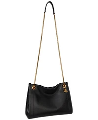 Lauren Ralph Bradley Small Pebbled Leather Tote Bag