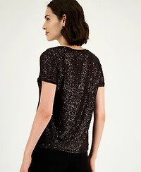 Anne Klein Women's Sequined T-Shirt