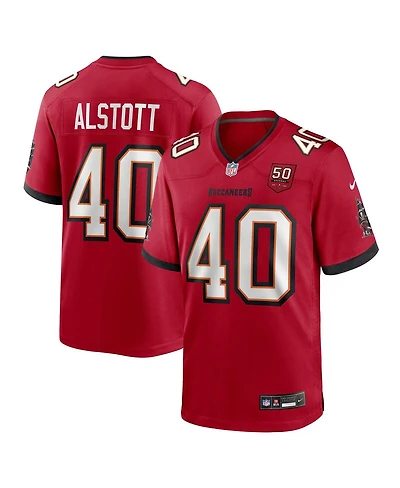Nike Men's Mike Alstott Red Tampa Bay Buccaneers 50th Season Team Game Jersey