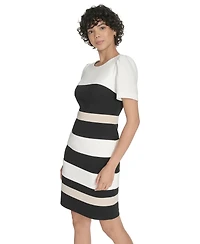Tommy Hilfiger Women's Colorblocked Scuba-Crepe Dress