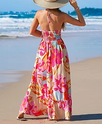 Cupshe Women's Peachy Play Floral Maxi Beach Dress