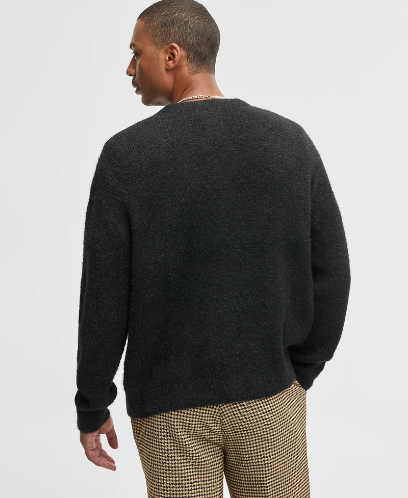 Mode of One Men's Boxy-Fit Eyelash Cardigan, Macy's Exclusive