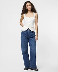 French Connection Women's Azra Square Neck Top