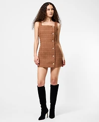 French Connection Women's Structured Tweed Square Neck Mini Dress