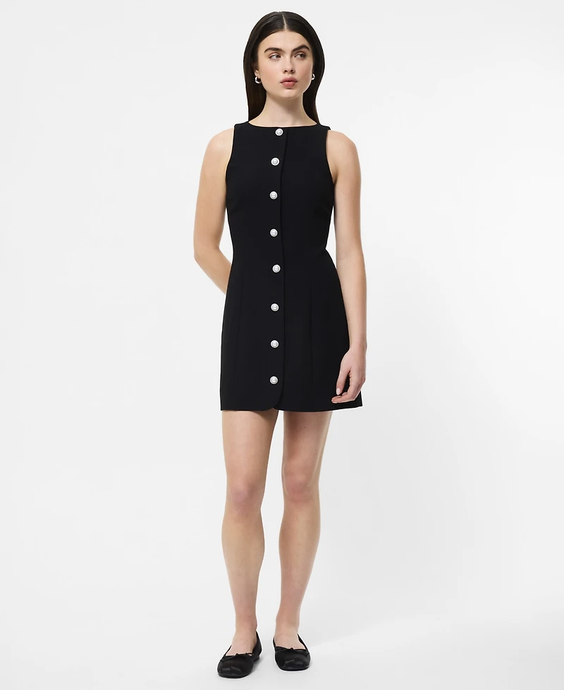 French Connection Women's Azra Twill Button Down Mini Dress
