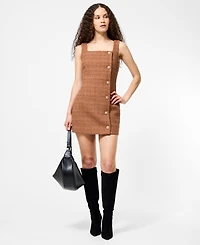 French Connection Women's Structured Tweed Square Neck Mini Dress