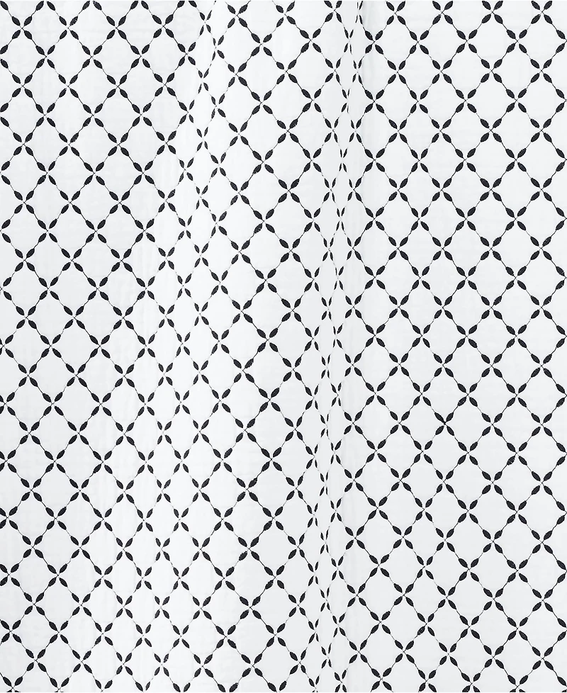 Lands' End Embroidered Diamond Double Voile Quilt