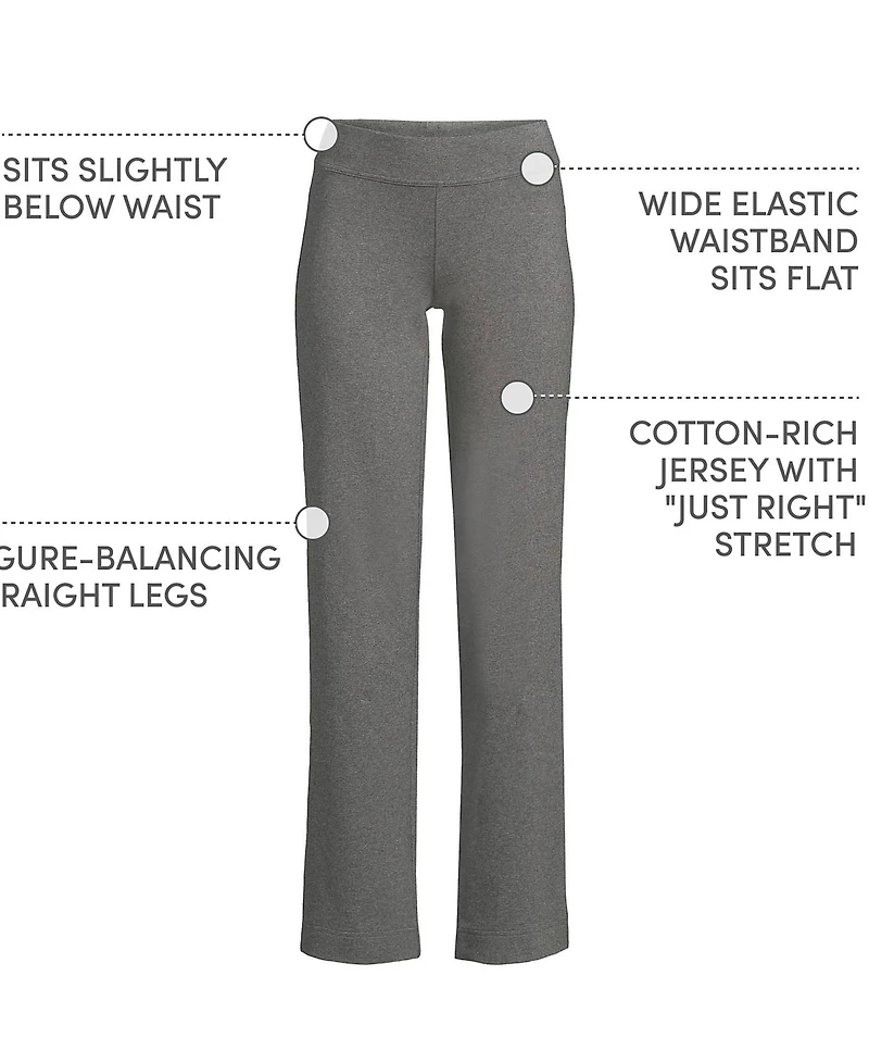 Lands' End Women's Tall Starfish Mid Rise Straight Leg Pants