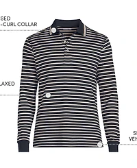 Lands' End Men's Long Sleeve Cotton Supima Polo Shirt