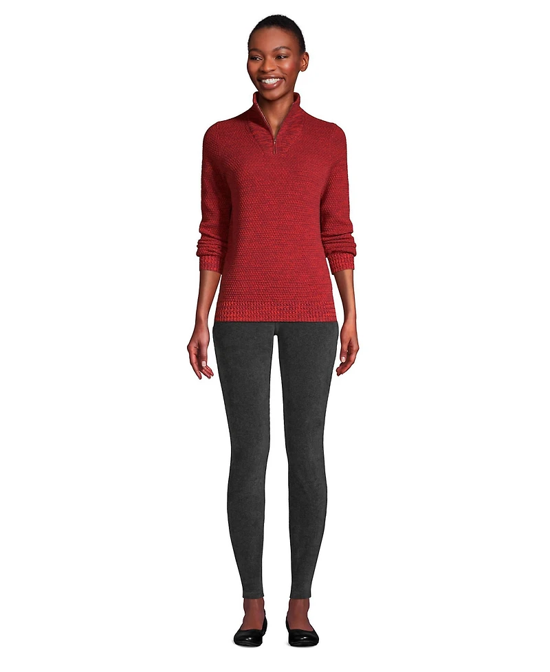 Lands' End Women's Sport Knit High Rise Corduroy Leggings