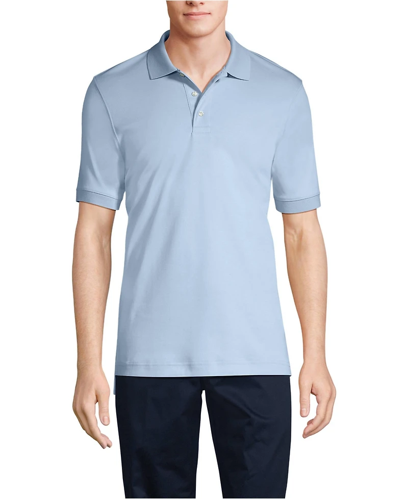 Lands' End Men's Short Sleeve Interlock Polo Shirt