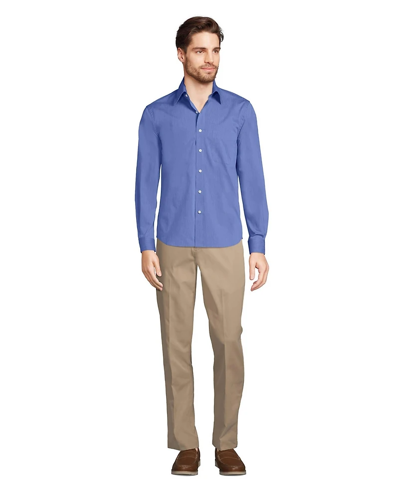 Lands' End Men's Long Sleeve Stretch Coolmax Shirt