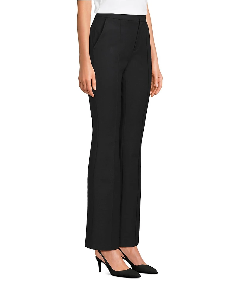 Lands' End Women's High Rise Bi Stretch Pintuck Boot Cut Pants
