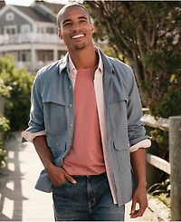 Lands' End Men's Long Sleeve Textured Twill Utility Shirt
