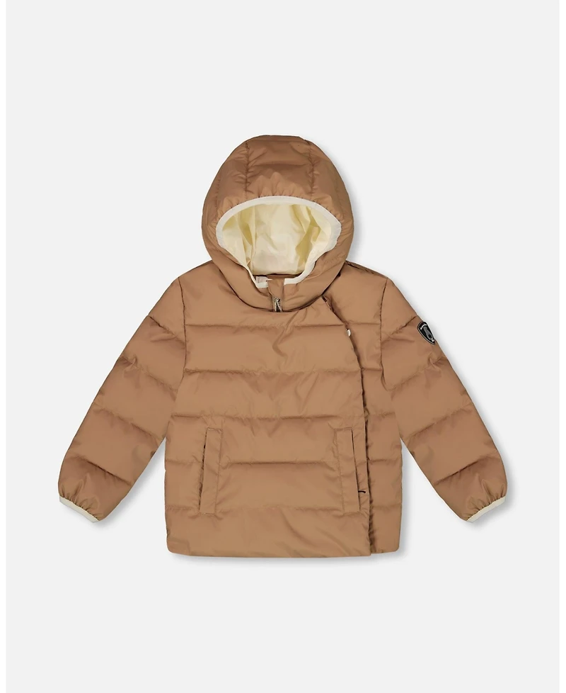 Deux par Kids Unisex Compressible Winter Puffy Coat Designed for Car Seat Chanterelle - Toddler|Child