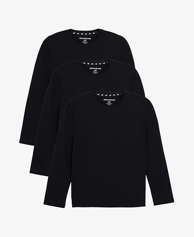 Xray 3 Pack Kids And Boys Basic Long Sleeve Crewneck T-Shirts